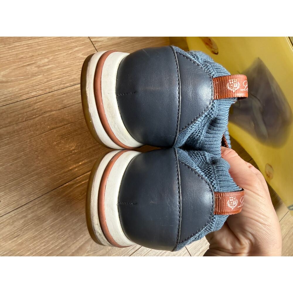 Loro Piana 360 LP Flexy Walk Sneakers EU 45 Blue Knit Slip On Made Italy - Picture 10 of 13